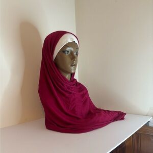 Hijab set Elegant Burgundy Women's New Hijab set new white under cap